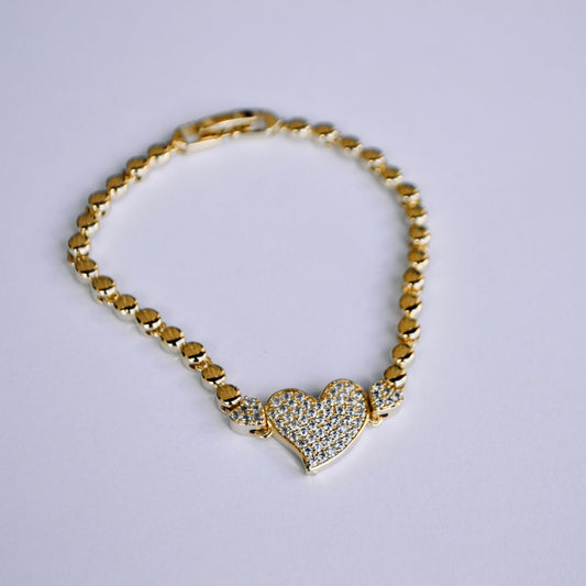 Pulsera corazon diamantes